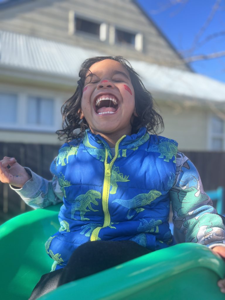 Child on slide